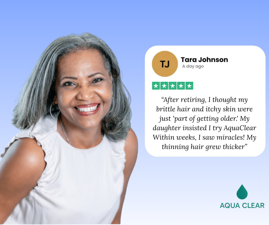 AquaClear: Restore Your Hair's Luster & Your Skin's Glow.