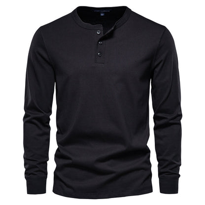 Essential Henry Neck Long Sleeve Shirt