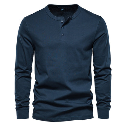 Essential Henry Neck Long Sleeve Shirt