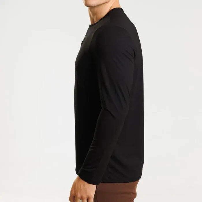 Essential Henry Neck Long Sleeve Shirt