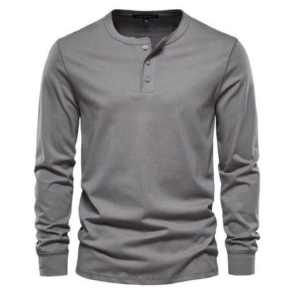 Essential Henry Neck Long Sleeve Shirt