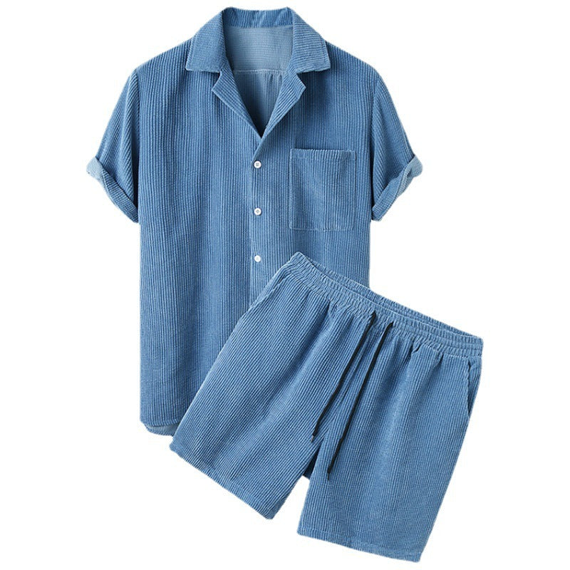 Corduroy Shorts and Shirt Set