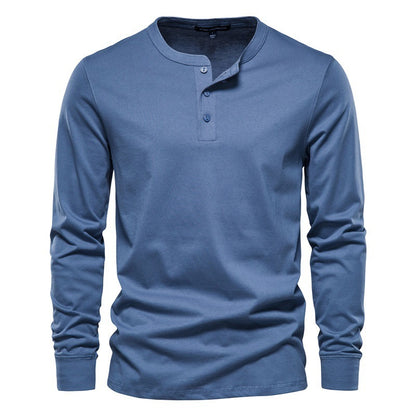 Essential Henry Neck Long Sleeve Shirt