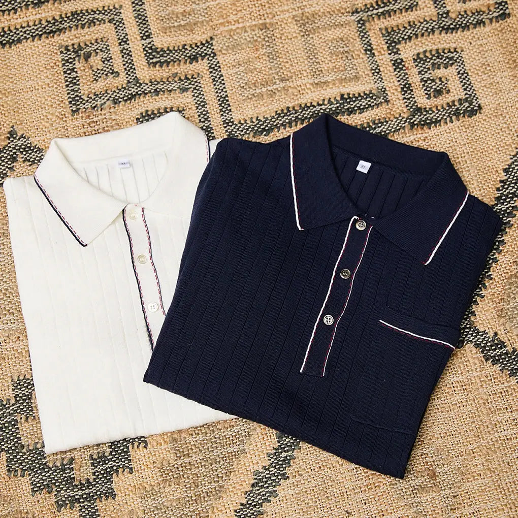 Half Sleeve Knit Polo Shirt