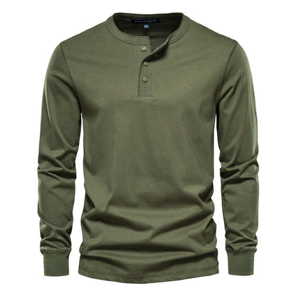 Essential Henry Neck Long Sleeve Shirt