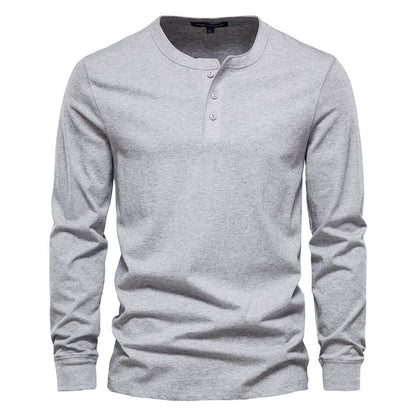 Essential Henry Neck Long Sleeve Shirt