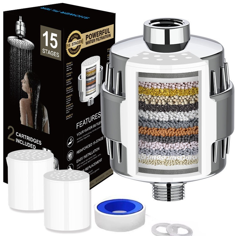 AquaShield Kids-Safe Shower Filter - Stop Eczema Flare-ups and Skin Irritation in 15 Stages
