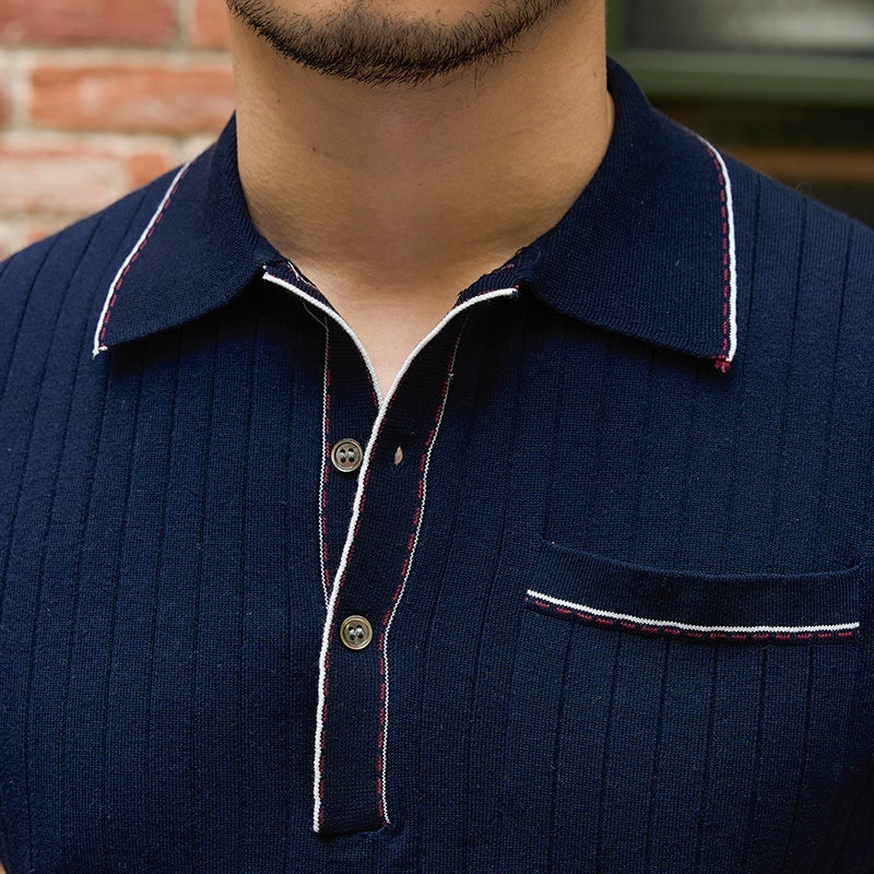 Half Sleeve Knit Polo Shirt