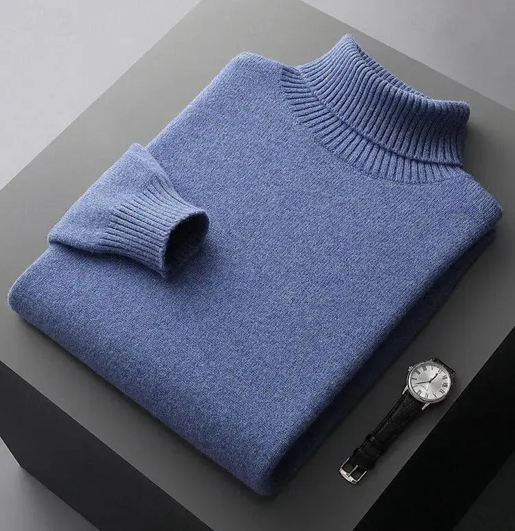 Pure Merino Wool Turtleneck Sweater